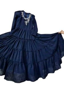 Elegant Navy Blue Maxi Dress