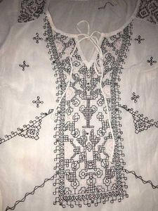 Embroidered Peasant Top