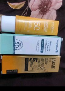 Combo Of 3 Sunscreen New Spf 50 No Coin