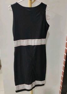 Elegant Brown Sleevless Bodycon Dress