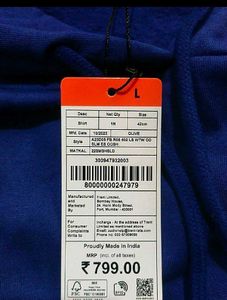 Blue Cropped Zip-Up Hoodie