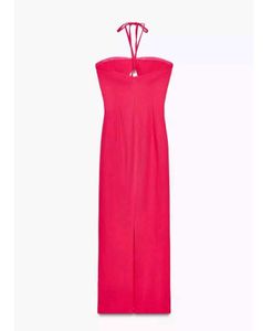 ZARA Red Halter Midi Dress