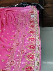 Festive Saree In Rose Colour