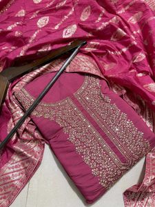 Pink Embroidered Salwar Kameez Suit