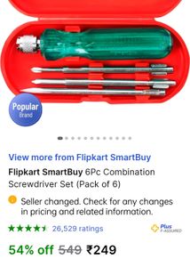 Flipkart Smartbuy 6pcs Combination Screwdriver 🪛