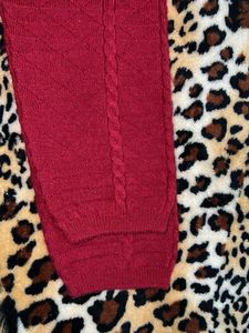 Maroon Woolen Leggings