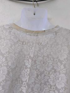Lace T-shirt with Graphic Print