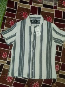 Zara Striped Oversized Shirt