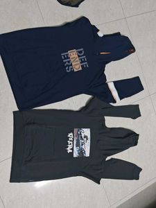 Defenders Graphic Hoodies - Blue, Gray