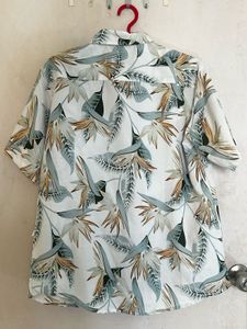 Floral Print Men's Casual Shirt/ Size XL