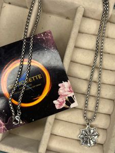 anti-tarnished spider web necklace