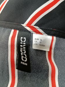 H&amp;M Black,Red and White Stripes Top (Women)