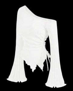 One-Shoulder Long Sleeve Top (inner not included)