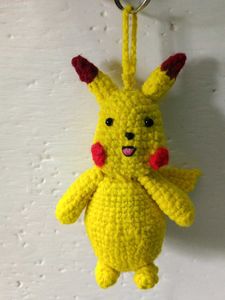 Pikachu Crochet Keychain