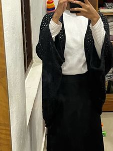 Black Crochet Cardigan SIZE XL
