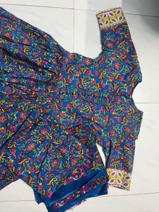 Beautiful Cotton Floral Printed Anarkali