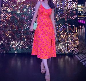 Side Slit Midi Dress