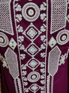 Elegant Purple Kurta Set New 42 Size