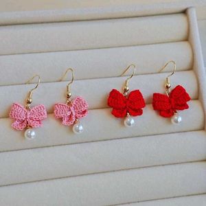 Bowknot Pearl Earrings