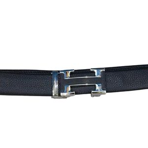 Classic Black Leather Men&#39;s Belt