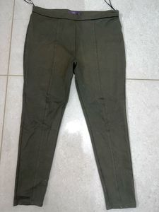Code- High Rise Slim Fitted Green Pants
