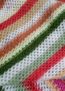 Striped Knit multicolored Poncho