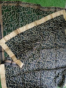 Elegant Black &amp; Gold Embellished Dupatta