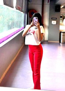 NAVY BLUE TIGHT SLIT PANTS