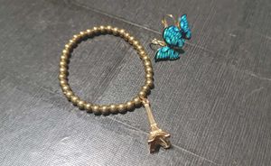 Charm Bracelet &amp; Butterfly Earring Set💗