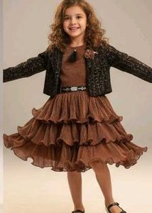 Girls&#39; Tiered Dress &amp; Jacket