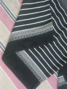 XXL  44 -46 Striped Gray Pullover Sweater