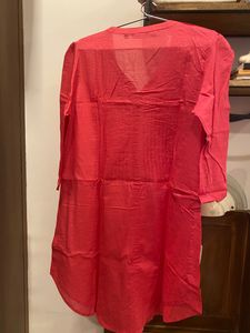 MELANGE by Lifestyle Mandarin Collar-Cotton Kurta