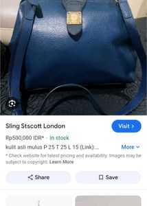 St Scott Navy Blue Bag