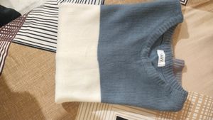 Oversize Winter Unisex Top Grey And White.Little
