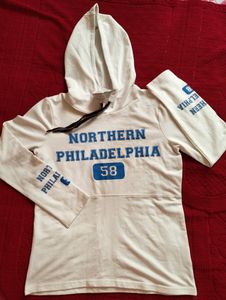Teamspirit White Hooded Jumper