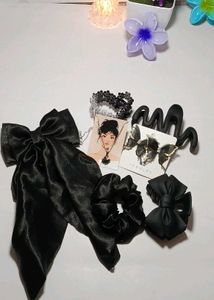 Black Hair Accessories Set