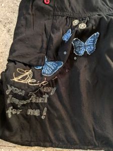 Patchwork detail Ruched skirt
