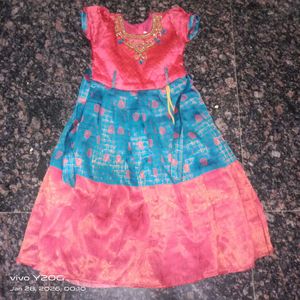 Cute Pink Embroidered Dress