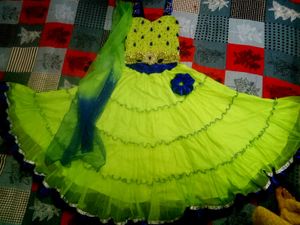 Green & Blue Party Dress