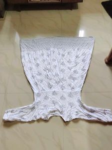 White Embroidered Tree Print Kurti😍🎊🎉