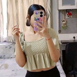 Cute Crochet Peplum Top 🥰