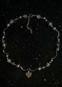 heart pendant silver spark necklace
