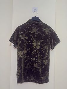 Floral Mock Neck Top