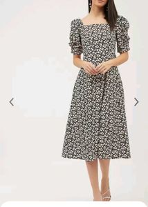 Hapra Black Floral Dress