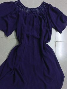 Purple Embellished Dress