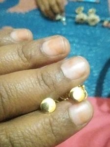Red Stone Earrings Stud