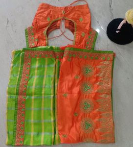 Contrast Saree