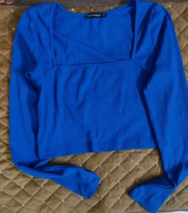 Blue Long Sleeve Top