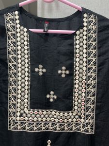 Black Embroidered Kurti