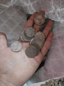 Old Indian Coins 50 Mix 1 And 2rs